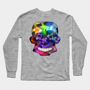 Skull - Rainbow Camo Long Sleeve T-Shirt